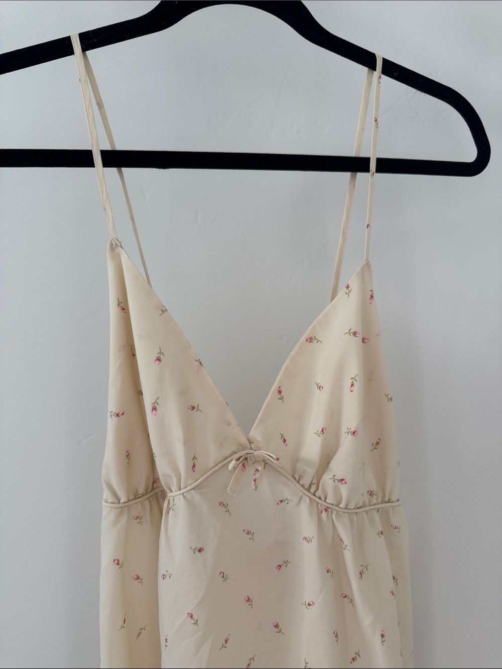 Vintage Floral Slip Dress Cottagecore Nightgown Rosebud Print romantic maxi - Picture 4 of 9